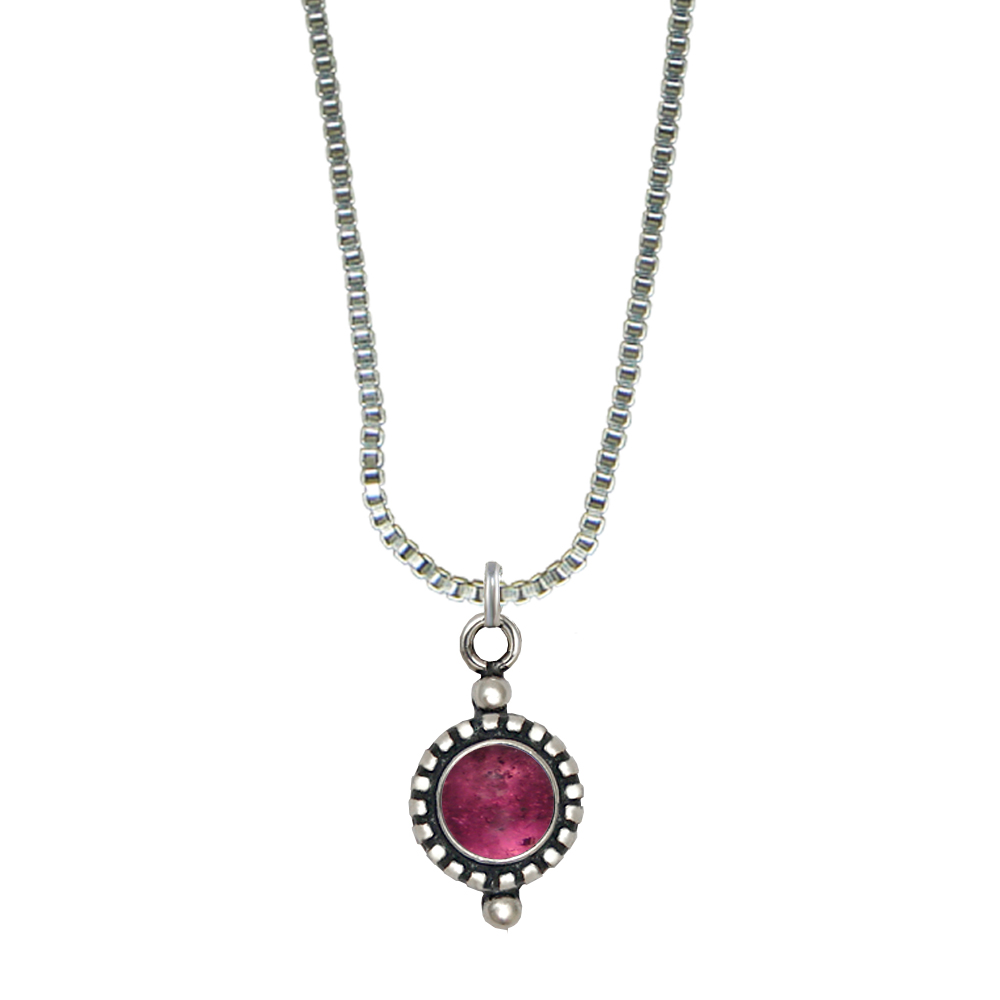 Sterling Silver Little Pink Pendant Necklace Sterling Silver Little Pink Pendant Necklace
